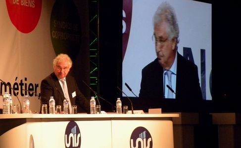 Jacques Pédrini, président de l'UNIS Rhône Alpes, aux 7èmes journées des conseils Syndicaux (SDH/Lyon Pôle Immo).