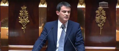 Manuel Valls, lors de son discours de politique générale (Capture Assemblée Nationale) 